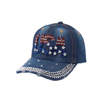 Denim Diamond Baseball Cap