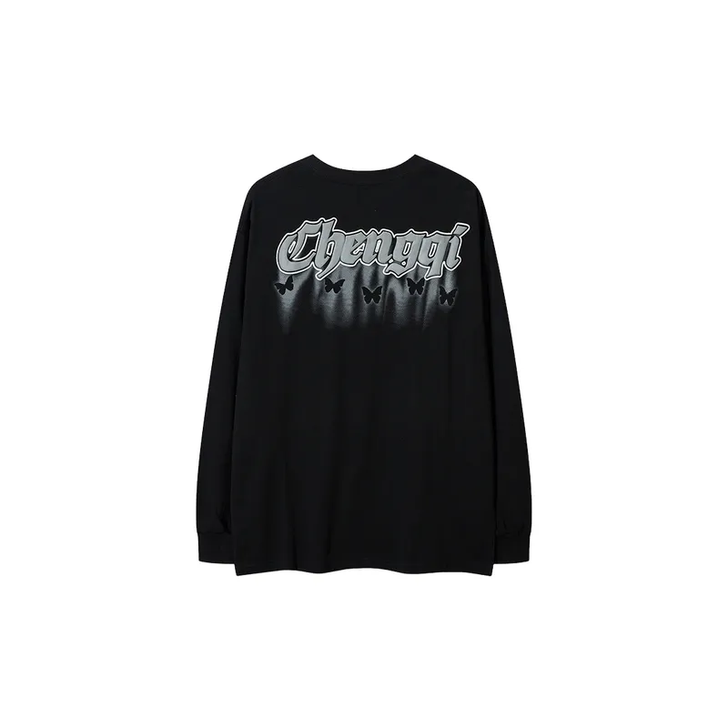 Loose Butterfly Sweatshirt-1