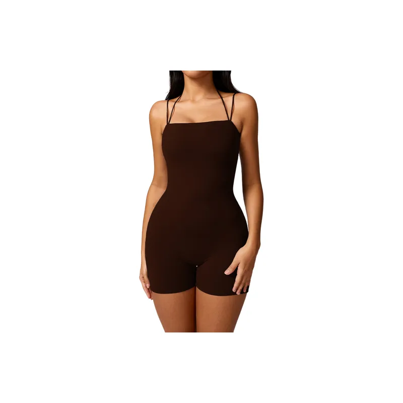 Plain Sporty Bodysuit Women-0
