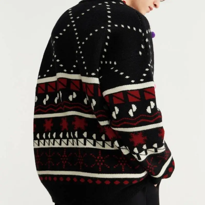 Casual Loose Acrylic Fibres Sweater-2