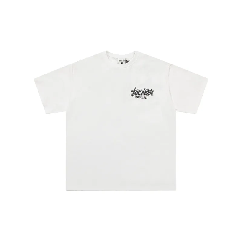 Retro Flame Print T Shirt-0