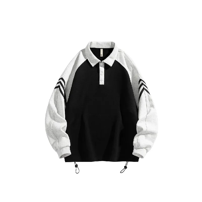 Casual Striped Polyester Sweatshirt-0