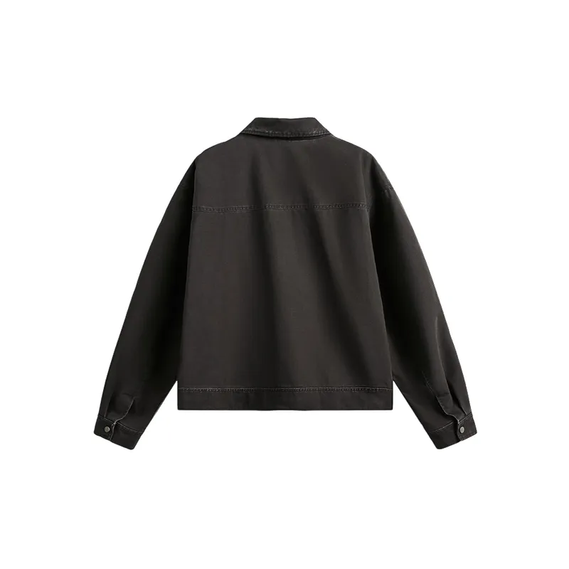 Casual Zipper Cotton Jacket-1