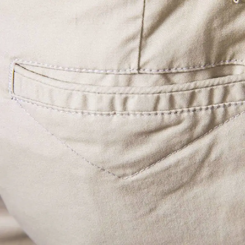 Simple Plain Cotton Casual Shorts Unisex-6