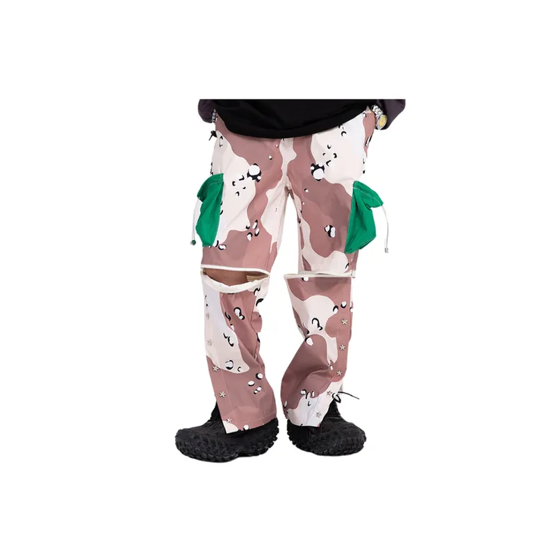 Casual Functional Style Camouflage Trousers-2