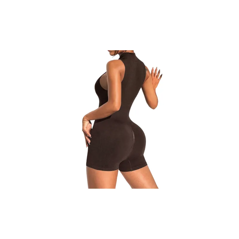 Basics Loose Blended Synthetic Fabrics Bodysuit Women-1
