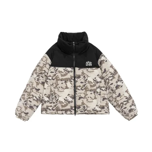 Camouflage Color matching Short Down Jacket