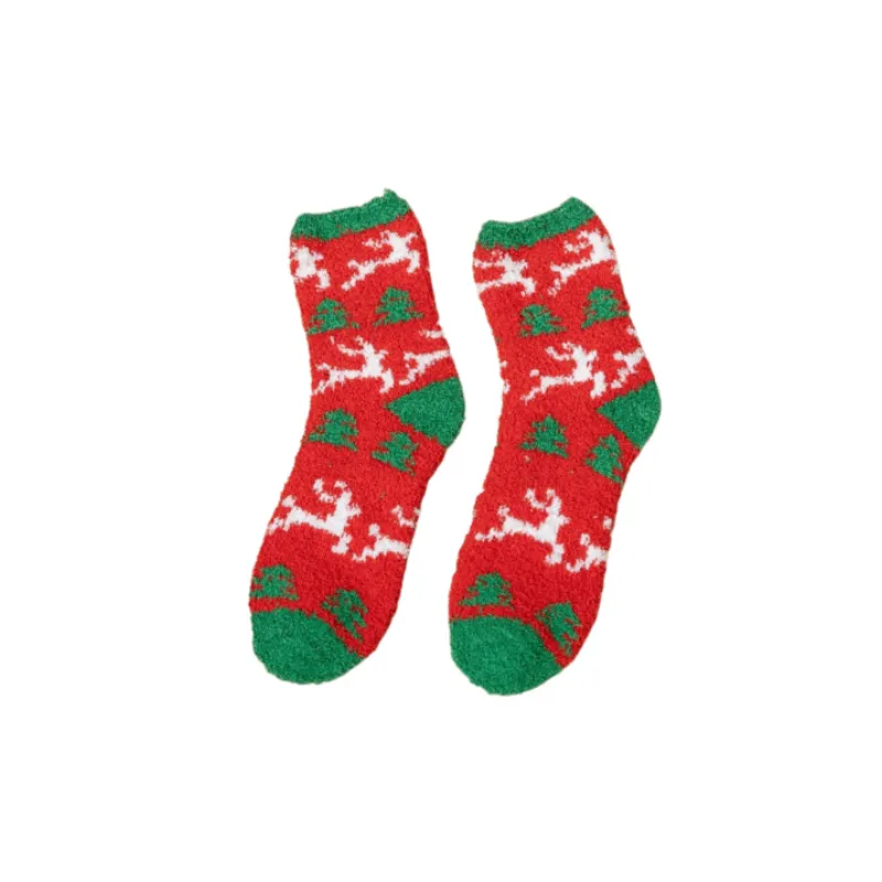 Simple Warm Microfiber Mid Calf Sock-7
