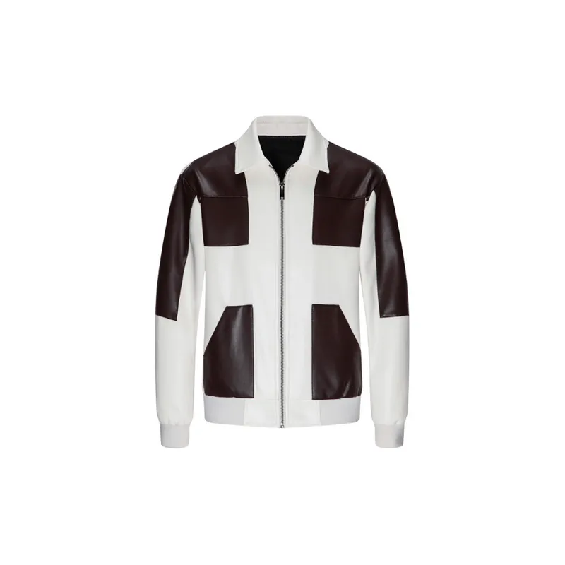 Fashionable Simple Leather Jacket