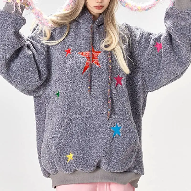 Retro Embroidered Loose Sweatshirt-2