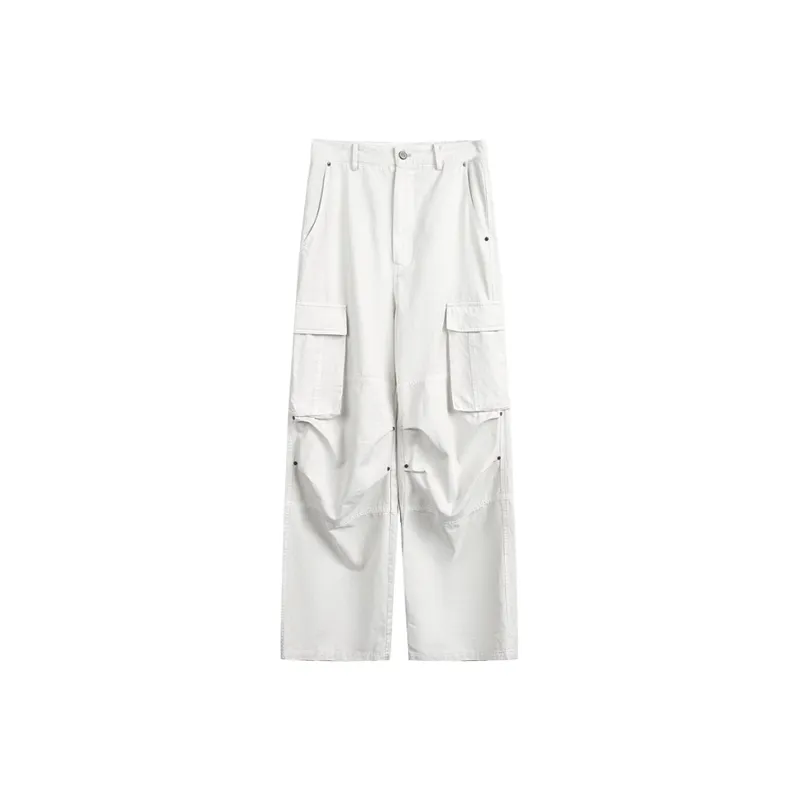Retro Loose Cotton Cargo Pants-0