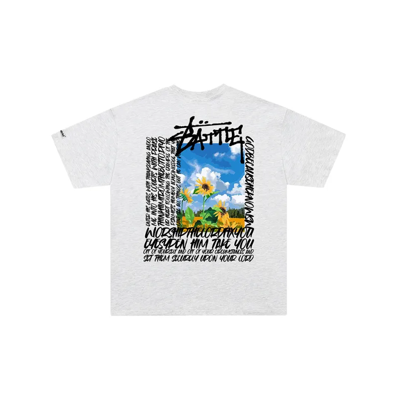Fashionable Loose 100% Cotton T Shirt-1