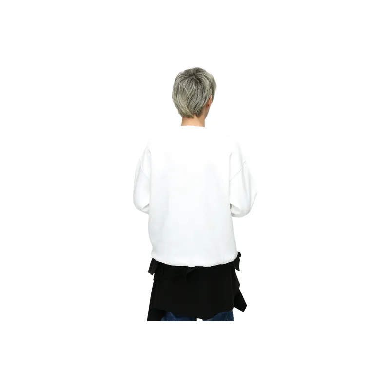 New Retro Graffiti Printing Loose Plus Velvet Crew Neck Hoodie-7