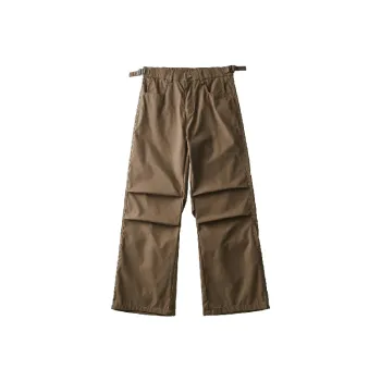 Simple Long Cotton Blended Fabric Cargo Pants
