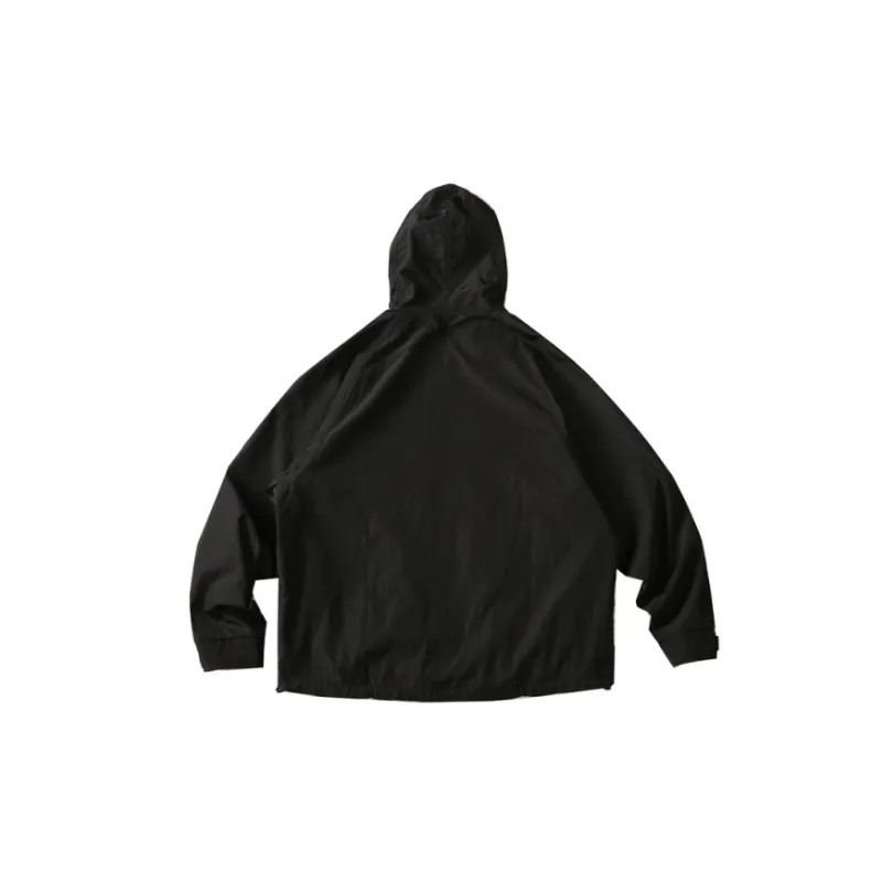Multicolor Hooded Stitching Casual Jacket-7