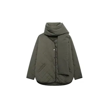 Fashionable Plain Quilted Jacket Women