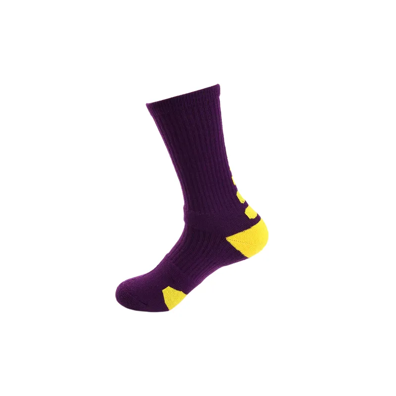 Sporty Simple Polyester Cotton Knee High Socks-4
