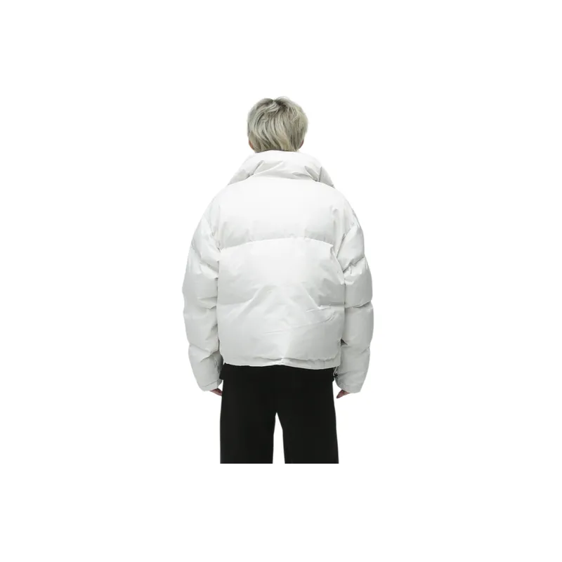 New Arrival Simple Personality Solid Color Warmth Retention Cotton Coat Outerwear-2