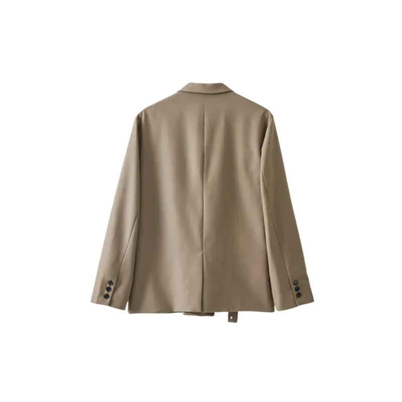 Casual Simple Blended Synthetic Fabrics Business Suit-3