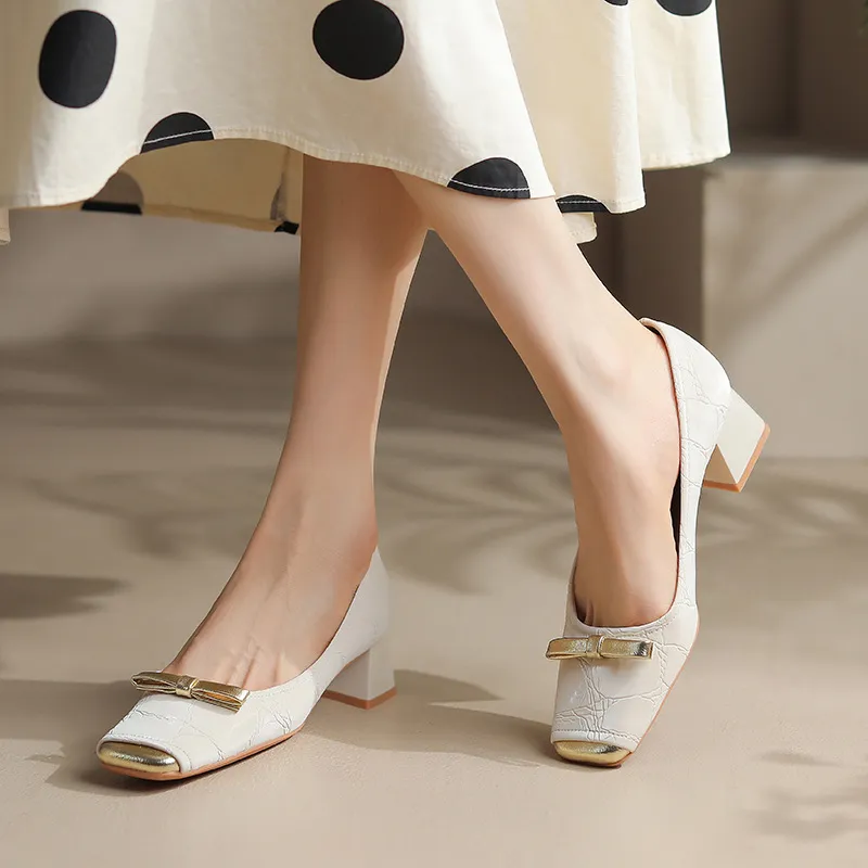 Casual Bow High Heels-4