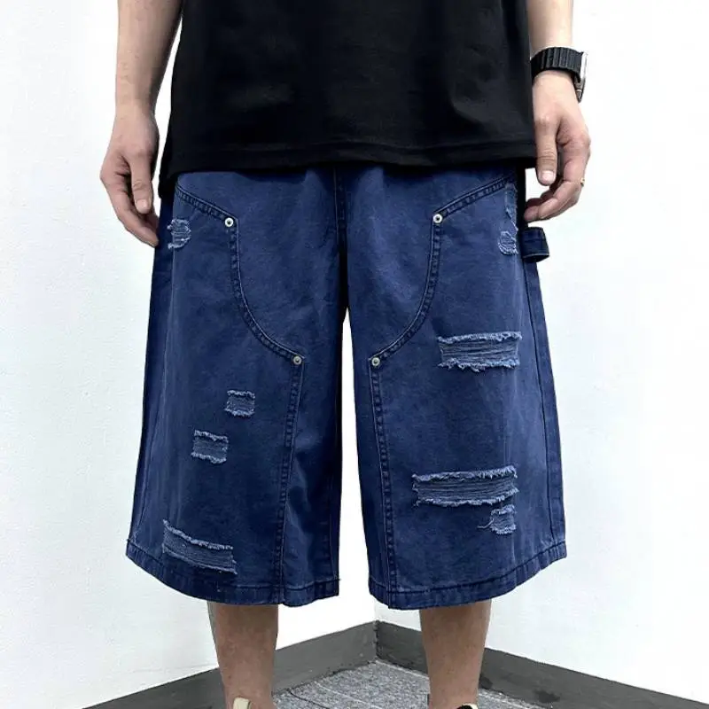 Retro Casual Cotton Blended Fabric Cargo Shorts-6