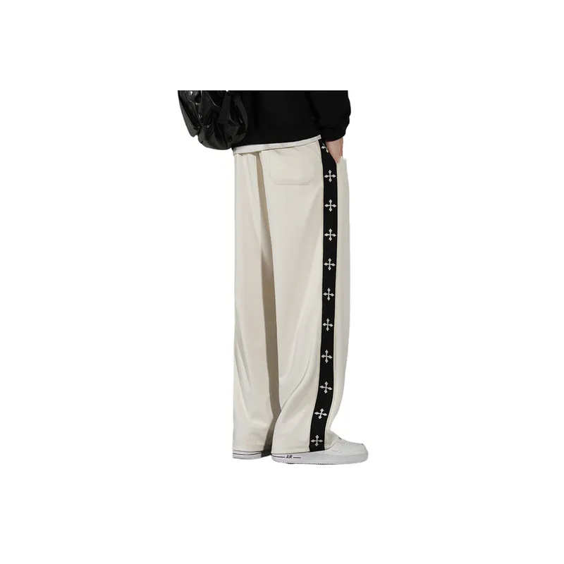 Loose Straight Leg Knit Sweatpants-3