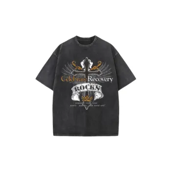 Casual Funky Combed Cotton T Shirt