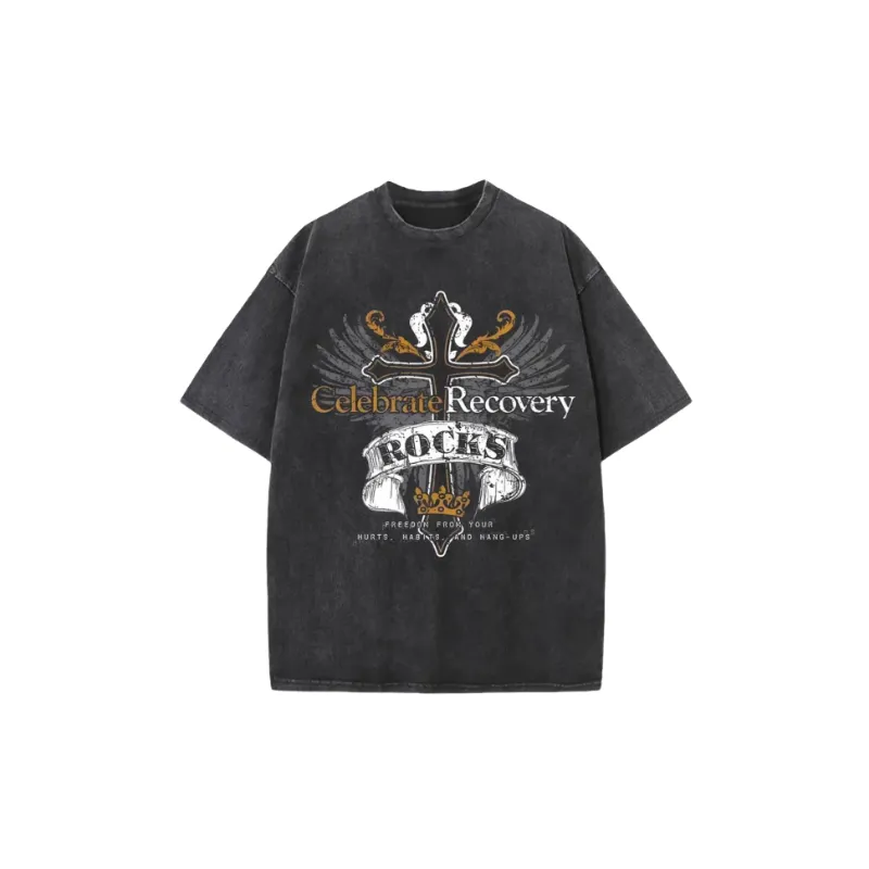Casual Funky Combed Cotton T Shirt-0