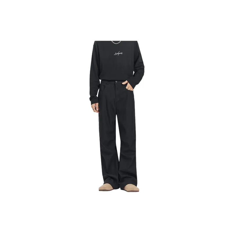 Simple Long Cotton Blended Fabric Cargo Pants-8