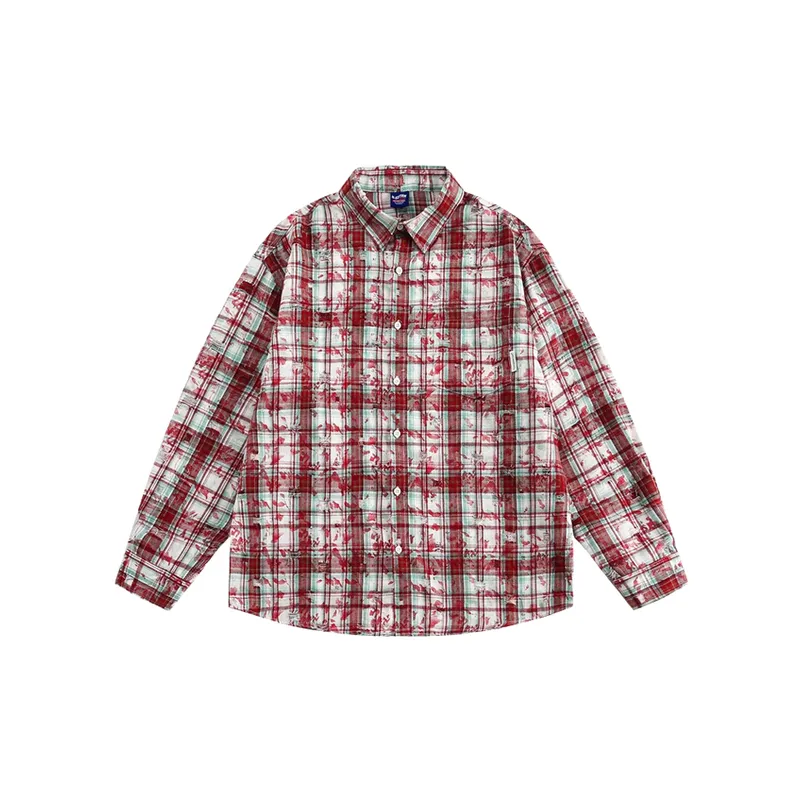 Casual Distress Polyester Shirt