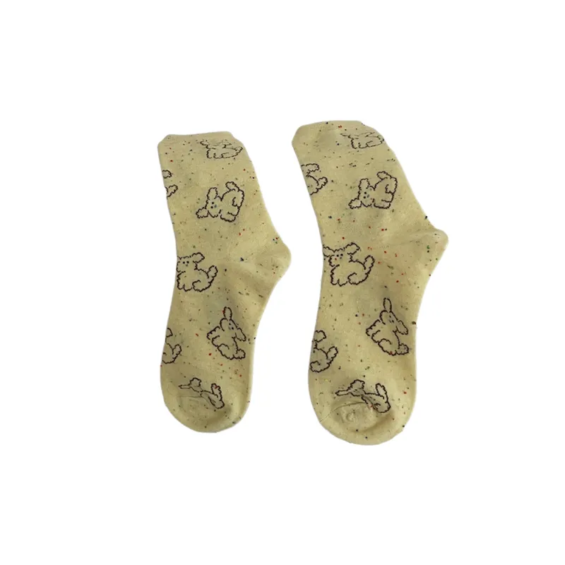 Fashionable Simple Polyester Cotton Mid Calf Sock-3