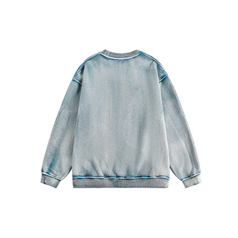 Fashion Embroidered Blended Synthetic Fabrics Sweatshirt-5