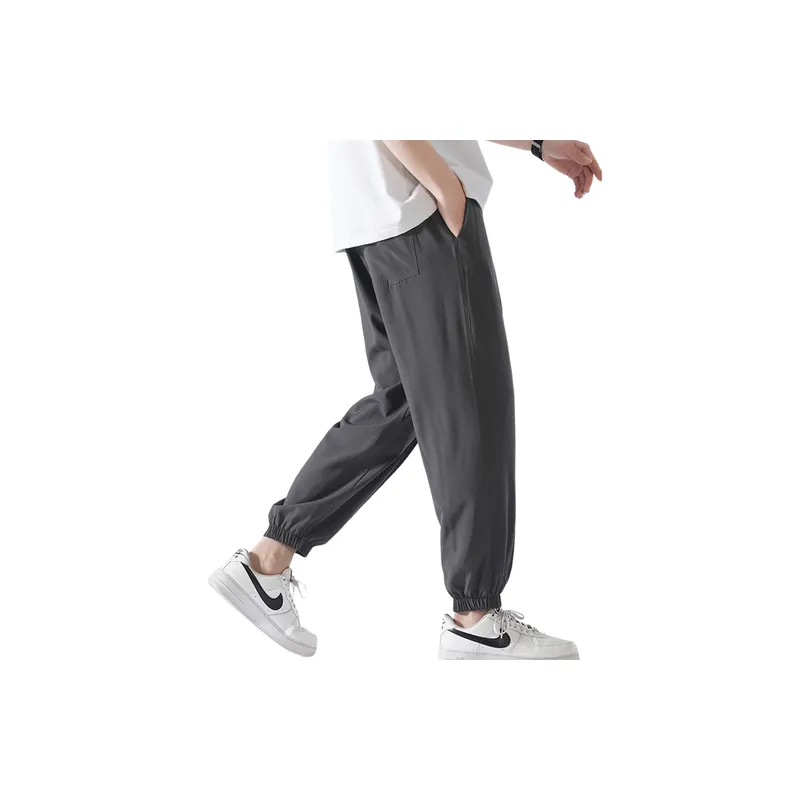 Sporty Loose Polyester Casual Pants-13