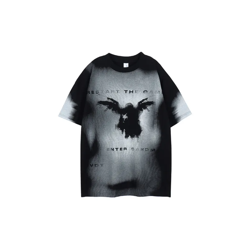 High Street Tie dyed Heavy Oversize Round Neck Short Sleeve T shirt