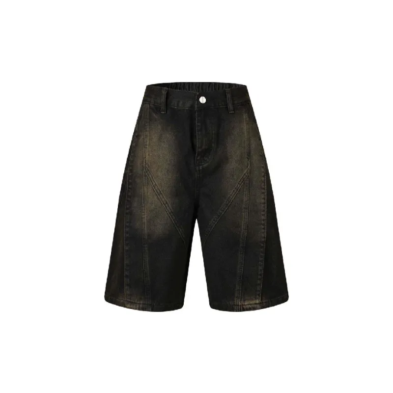 Street Distress Denim Shorts-0