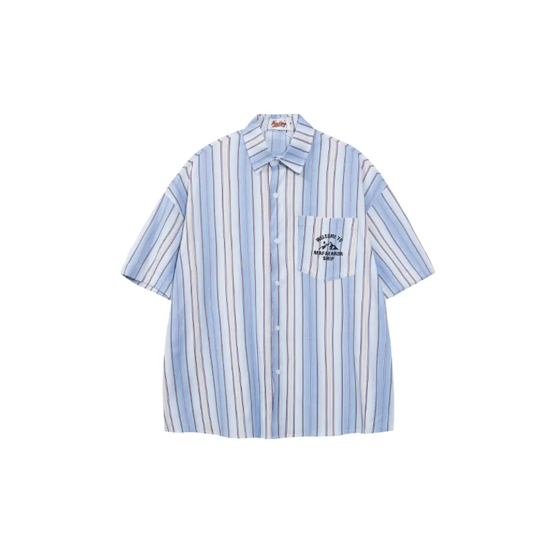 Casual Embroidered Ice Cotton Shirt-2