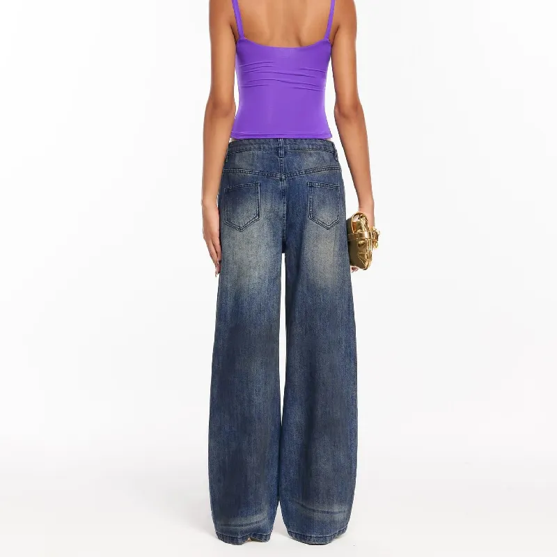 Casual Ripped Washed Jeans Women-2