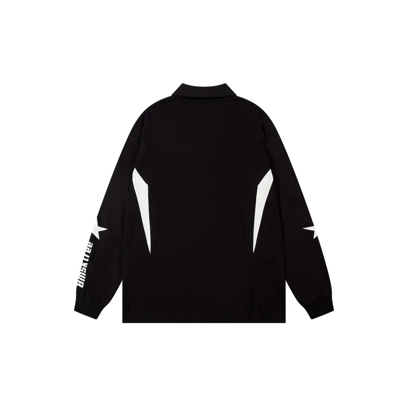 Half Zip Long Sleeve T Shirt-5