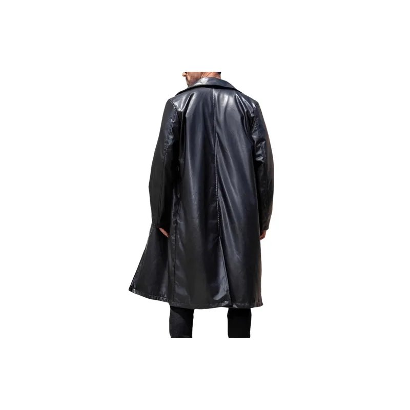 Fashion Simple PU Coat-1