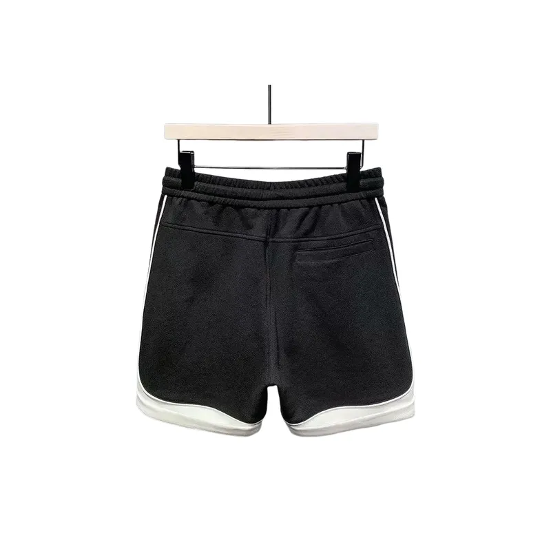 Alphabet Print Color Collision Tide Shorts-5