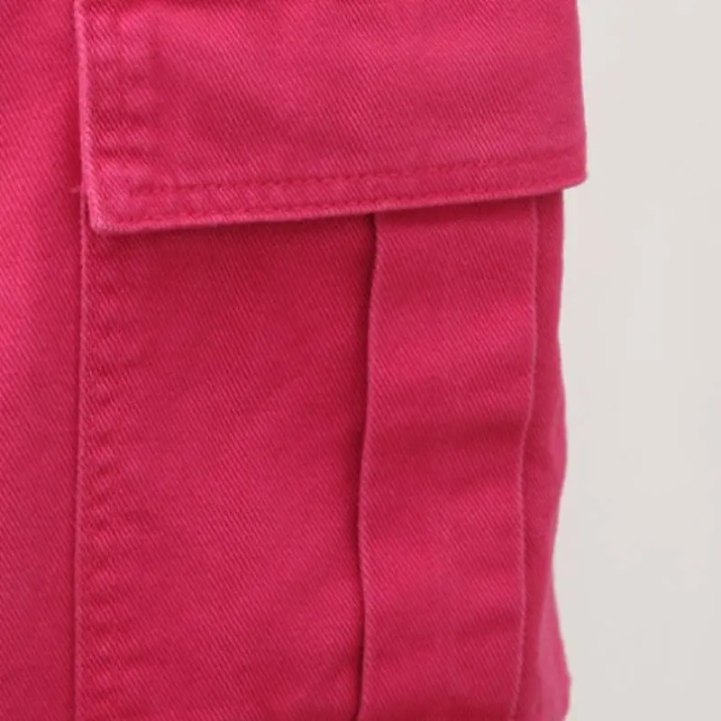 Fashionable Loose Cotton Cargo Pants-5