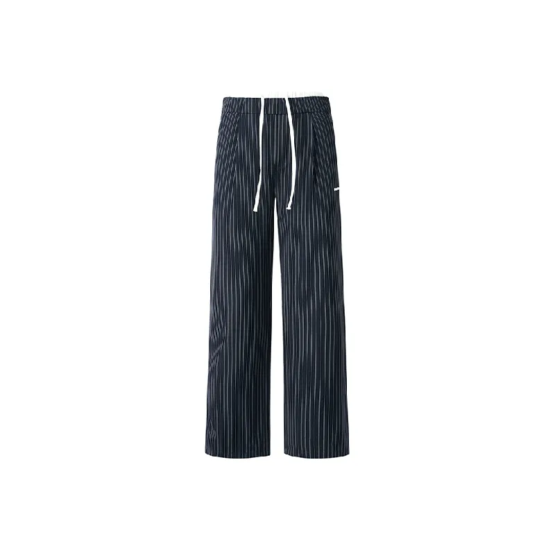 Simple Loose Blended Synthetic Fabrics Casual Pants-3