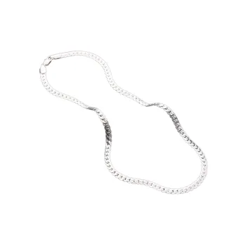 Gold Sideways Whip Chain Necklace