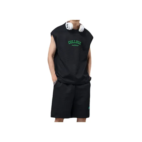 Casual Sleeveless Vest and Shorts Sports Two-Piece Set