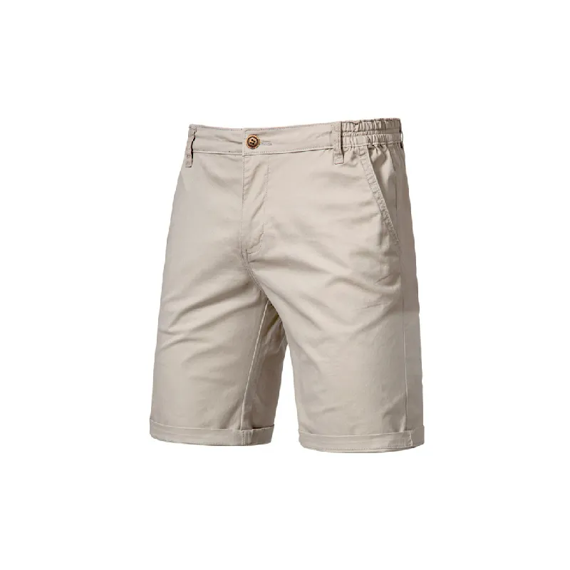 Simple Plain Cotton Casual Shorts Unisex-4