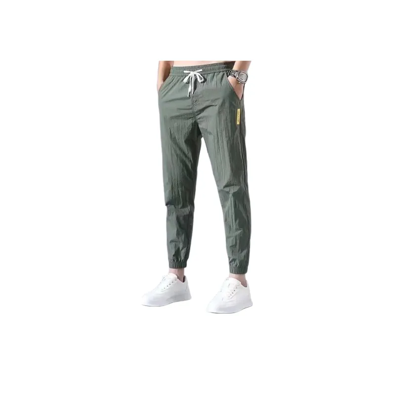 New Style Workwear Loose Straight Sports Cropped Pants-3