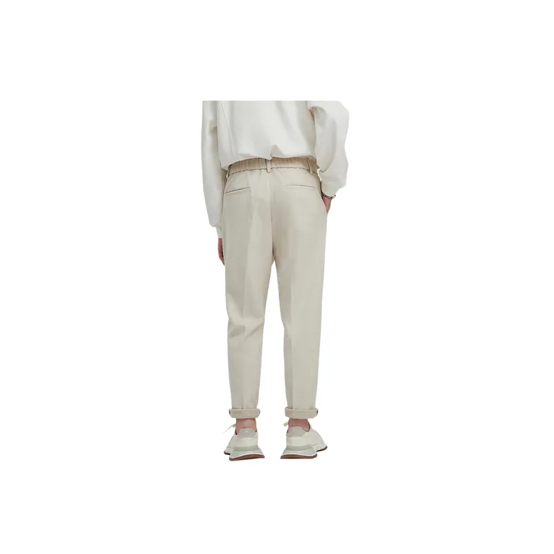 Casual Loose Cotton Blended Fabric Suit Trousers-7