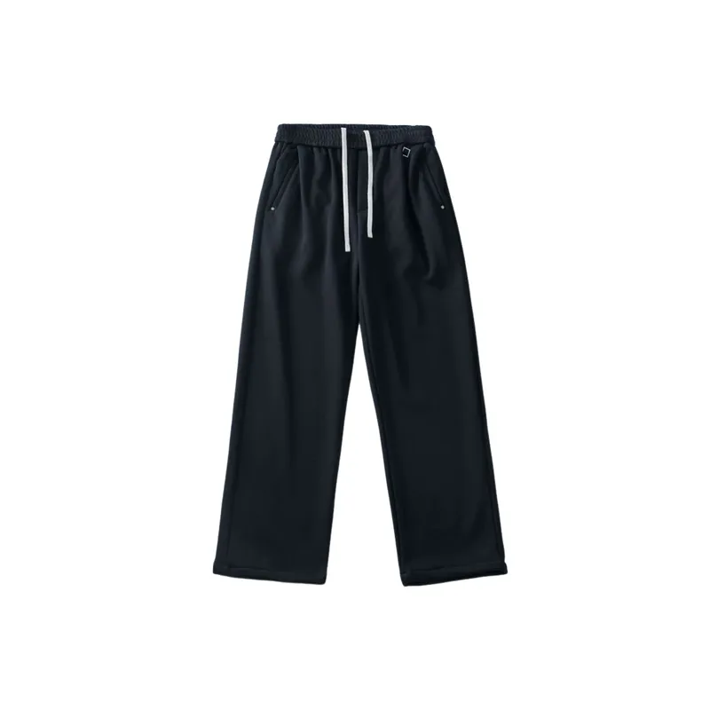 Basics Plain Cotton Blended Fabric Casual Pants-0