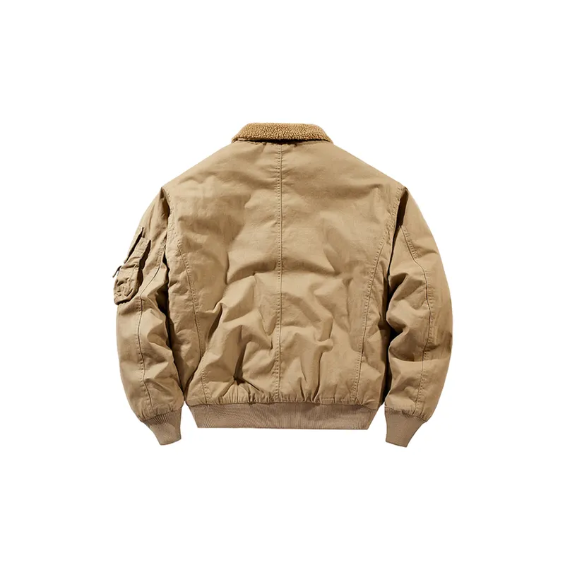 Retro Tooling Thickened Cotton Coat-7