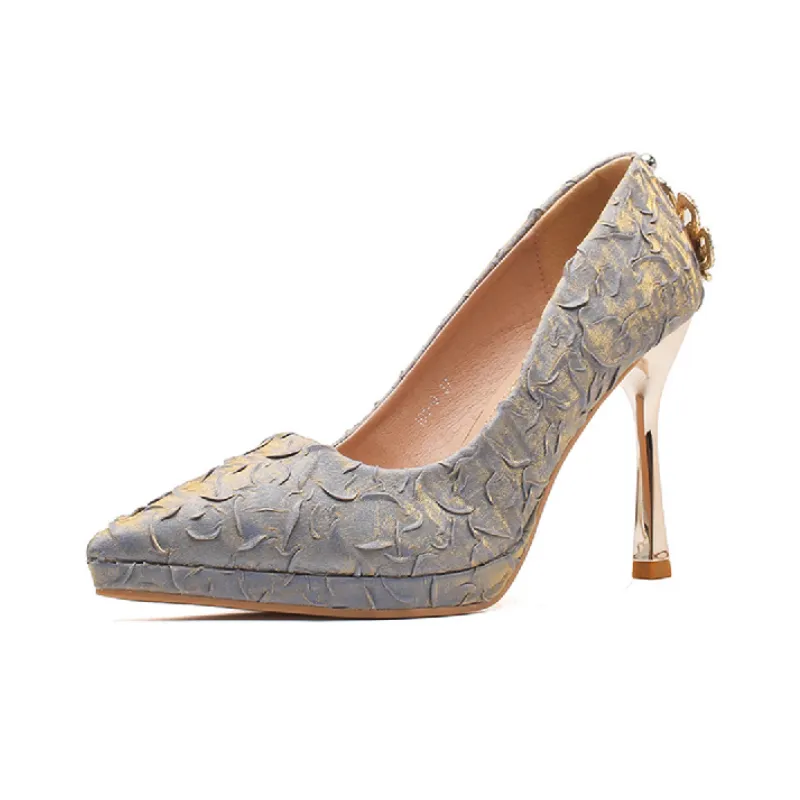 Elegant Rhinestone High Heels-5